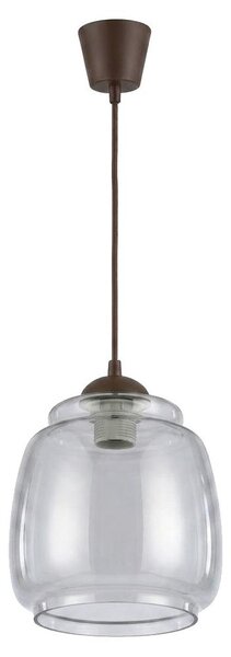 Brilagi - LED полилей на кабел R GLASS 1xE27/60W/230V диаметър 26 см кафяв/димно сив