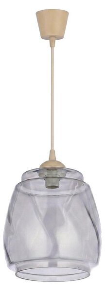 Brilagi - LED полилей на кабел R GLASS 1xE27/60W/230V Ø 26 см бежово/димчато сиво