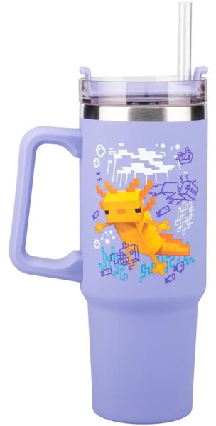 Чаша Paladone Minecraft - Purple, Multiway Travel, 900ml, лилава
