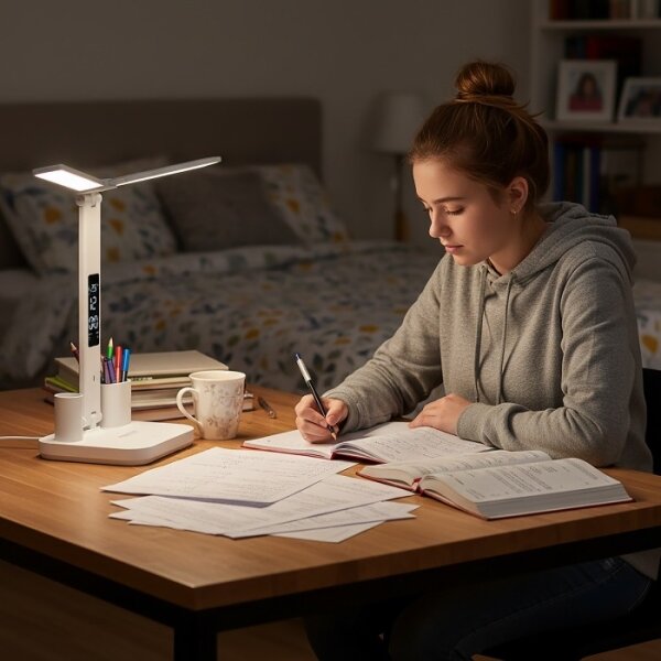 LED димируема зареждаема настолна лампа NOBLITE P LED/5W/5V 3000/4000/6000K 2200 mAh бяла