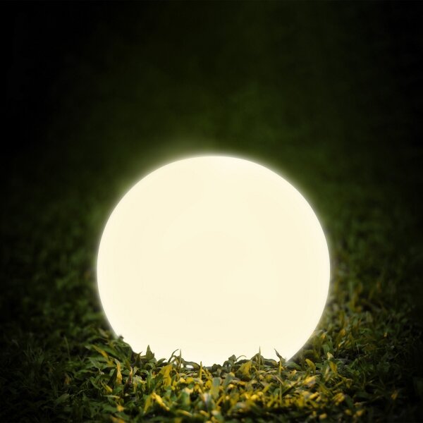 LED соларна лампа KULA, 3,2 V, 3000/4000/6500 K, с диаметър 30 см, 600 mAh, IP65, бяла