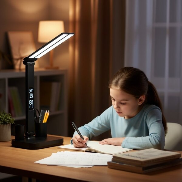 LED димируема презареждаема настолна лампа NOBLITE P LED/5W/5V 3000/4000/6000K 2200mAh черна