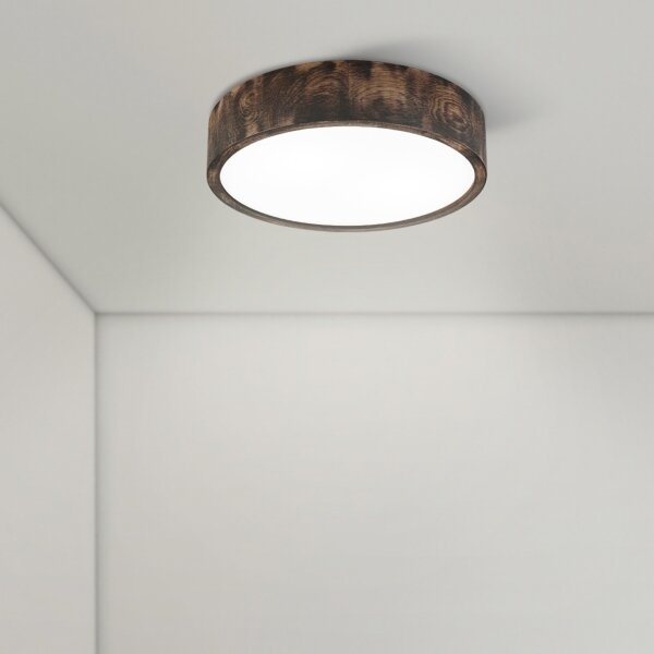Brilagi - LED таванно осветително тяло CARVALHO SMOKEY LED/36W/230V, цвят дъб, диаметър 37,5 см