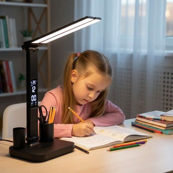 LED димируема презареждаема настолна лампа NOBLITE P LED/5W/5V 3000/4000/6000K 2200mAh черна
