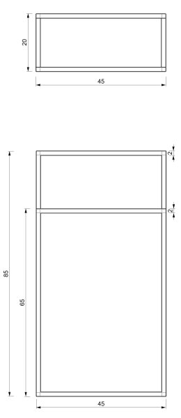 Закачалка за кърпа 85x45 см черна