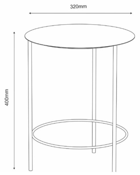 Стойка за цветя 40x32 см бял