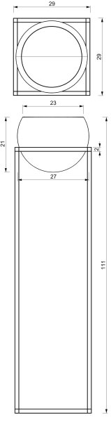 Метална саксия 111,3x29 см златист