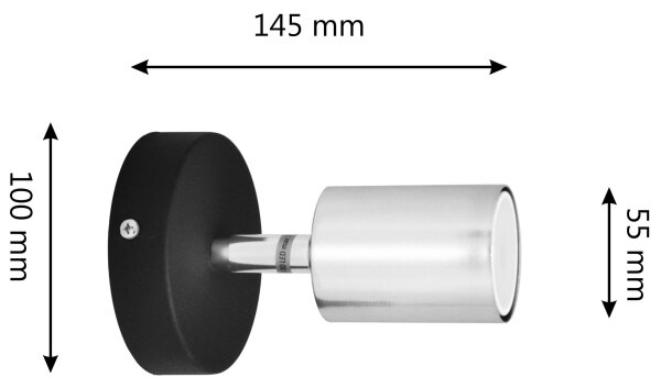 LED Стенен спот TUNE 1xGU10/4,8W/230V матов хром/черен