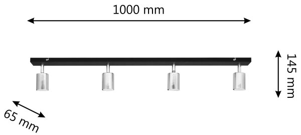 LED Спот TUNE 4xGU10/4,8W/230V матов хром/черен