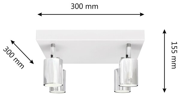 LED Спот TUNE 4xGU10/4,8W/230V матов хром/бял