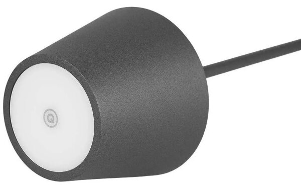 LED Димируема акумулаторна сензорна настолна лампа LED/2W/5V 4400 mAh IP54 сив