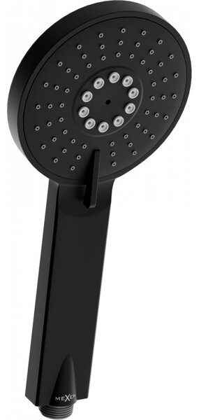 Mexen R-40 3-функционална душ слушалка, черна - 79540-70