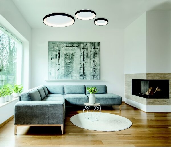 Zambelis 2048 - LED Димируем плафон LED/50W/230V Ø 60 см черен