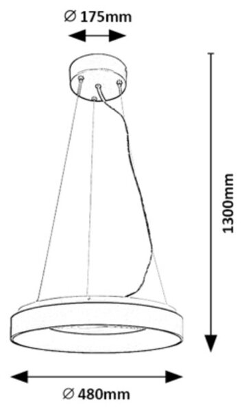 Rabalux 72001 - LED Димируем пендел CEILO LED/38W/230V черен + д.у