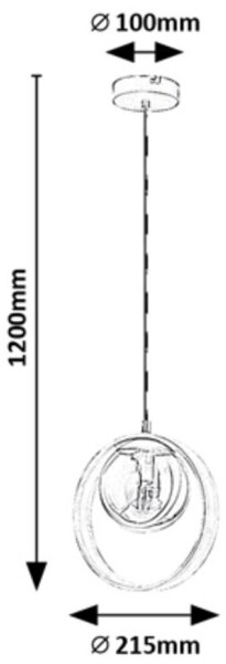 Rabalux 72061 - Пендел PEYTON 1xE14/15W/230V