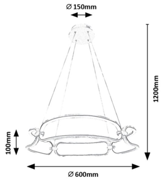 Rabalux 72010 - LED Пендел FRINGILLA LED/67W/230V 4000K