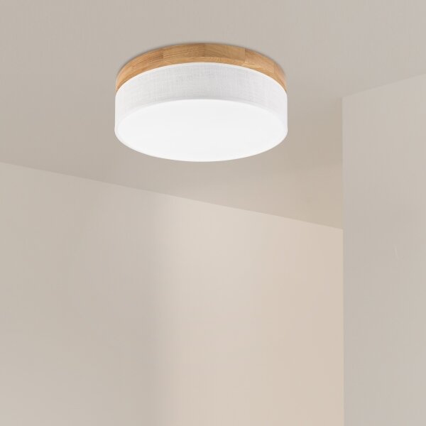 Brilagi - LED таванен плафон BELLADONNA LED/36W/230V Ø 40 см бял/дъб