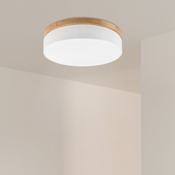 Brilagi - LED таванно осветително тяло BELLADONNA LED/36W/230V Ø 50 см бяло/дъб