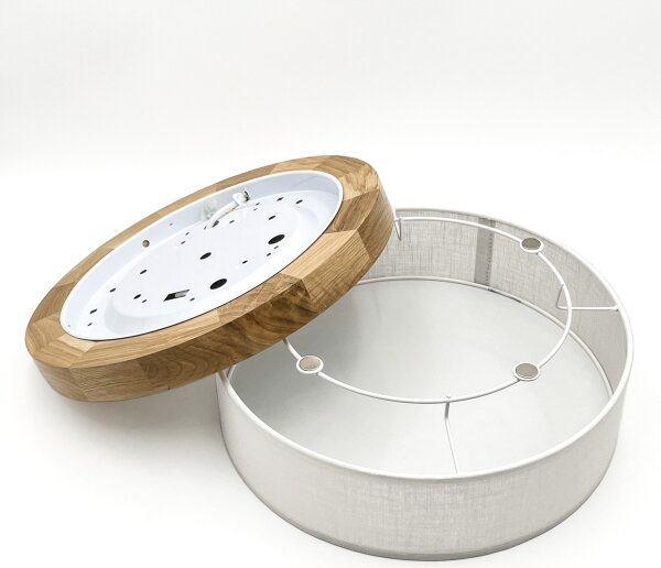 Brilagi - LED таванен плафон BELLADONNA LED/20W/230V, диаметър 30 см, бял/дъб
