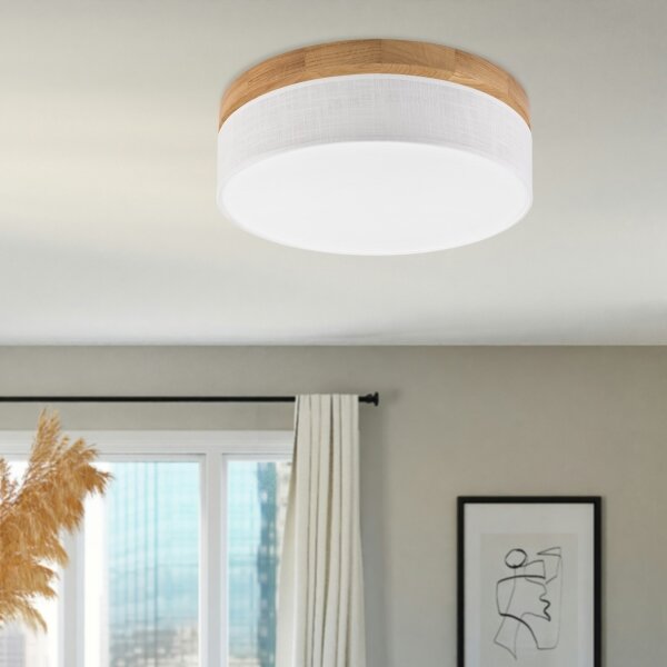 Brilagi - LED таванен плафон BELLADONNA LED/36W/230V Ø 40 см бял/дъб