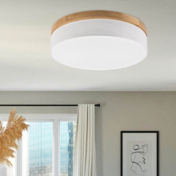 Brilagi - LED таванно осветително тяло BELLADONNA LED/36W/230V Ø 50 см бяло/дъб