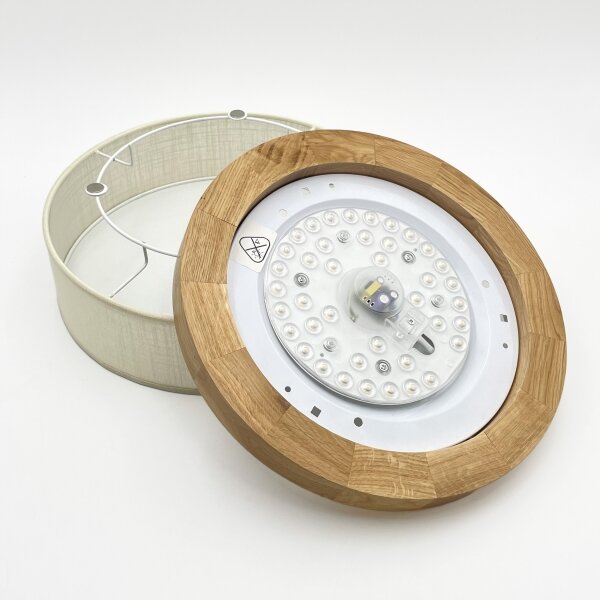 Brilagi - LED таванно осветително тяло BELLADONNA LED/20W/230V Ø 30 см крем/дъб