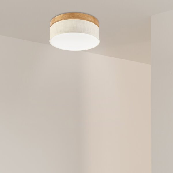 Brilagi - LED таванно осветително тяло BELLADONNA LED/20W/230V Ø 30 см крем/дъб