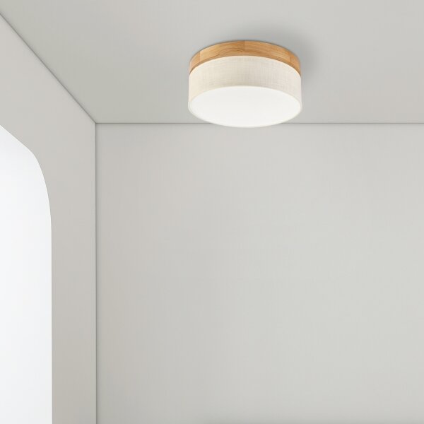 Brilagi - LED таванно осветително тяло BELLADONNA LED/20W/230V Ø 30 см крем/дъб