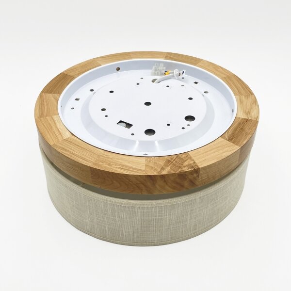 Brilagi - LED таванно осветително тяло BELLADONNA LED/20W/230V Ø 30 см крем/дъб