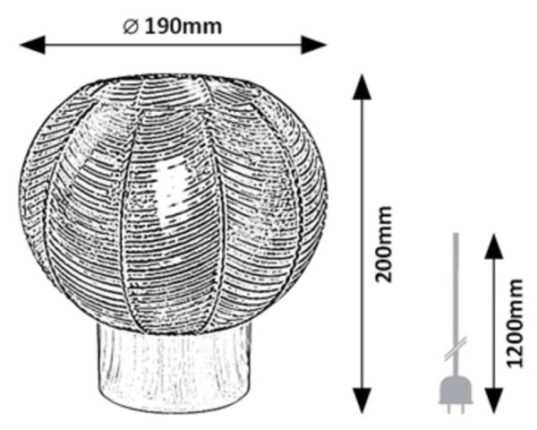 Rabalux 74017 - Настолна лампа MONET 1xE27/40W/230V