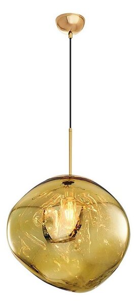 Подвесен полилей на кабел CRUMPLED 1xE27/24W/230V Ø 36 см златист