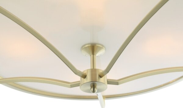Open Design OR84443 - Таванно осветително тяло STESSO 6xE27/12W/230V диам. 85 см месинг/бяло