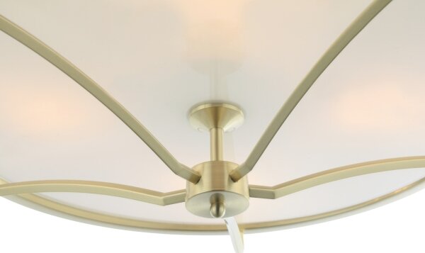 Open Design OR84436 - Таванно осветително тяло STESSO 4xE27/12W/230V Ø 65 см месинг/бял
