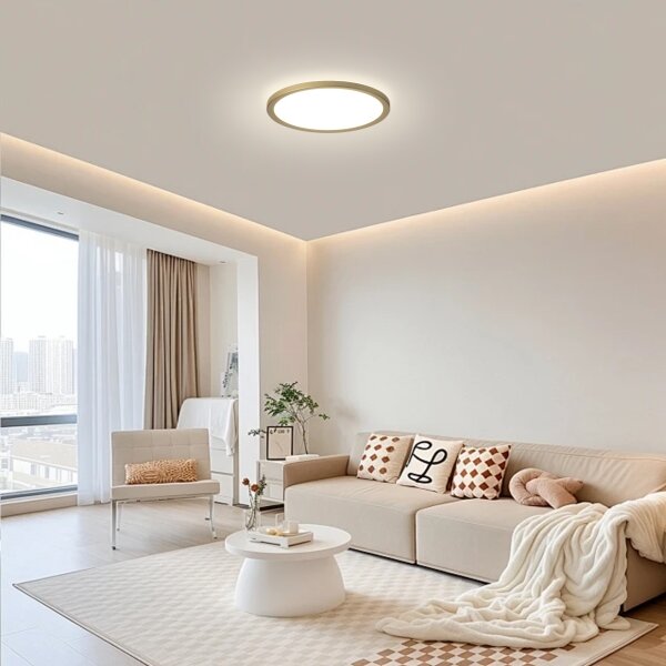 Brilagi - LED осветително тяло за баня ULTRA SLIM LED/12W/230V Ø 22,5 см златисто IP54