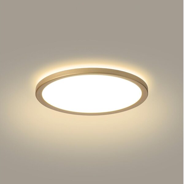 Brilagi - LED осветително тяло за баня ULTRA SLIM LED/12W/230V Ø 22,5 см златисто IP54