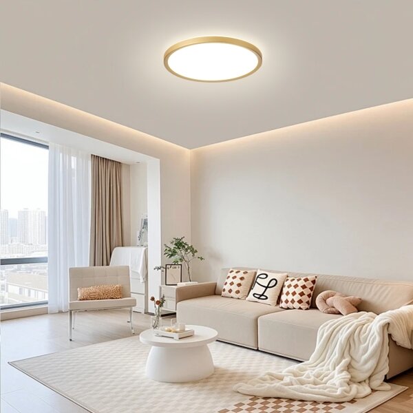 Brilagi - LED осветително тяло за баня ULTRA SLIM LED/24W/230V Ø 42 см златисто IP54
