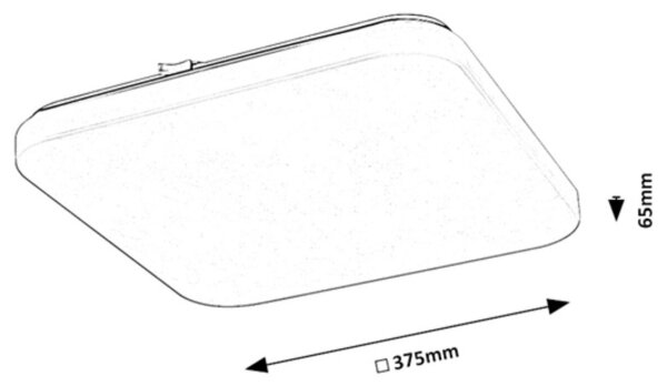 Rabalux 75015-LED таванен LED плафон с сензор VENDEL 24W 4000K 37x37см