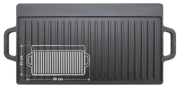 Двустранна грил плоча 50x23 см
