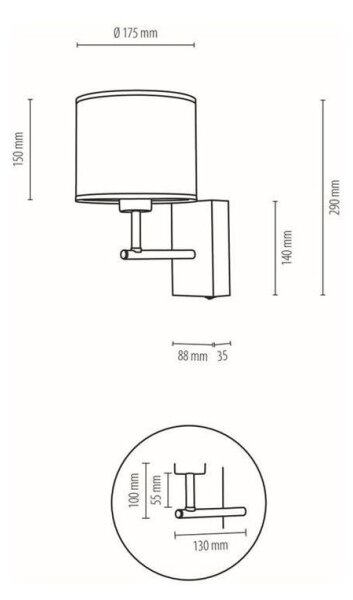 Spot-Light 57191974 - Аплик BOHO 1xE27/25W/230V дъб