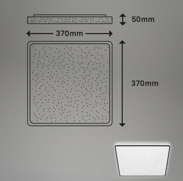 Briloner 3749-415 - LED Плафониера LINO LED/24W/230V черен