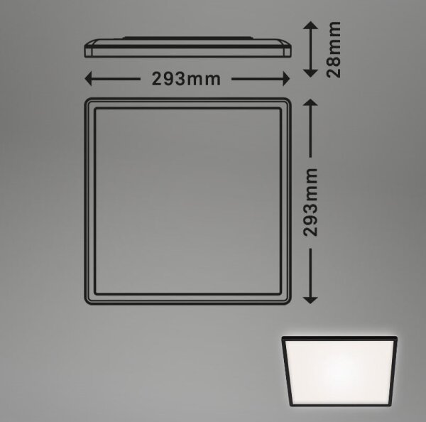 Briloner 7156-415 - LED Плафониера SLIM LED/18W/230V