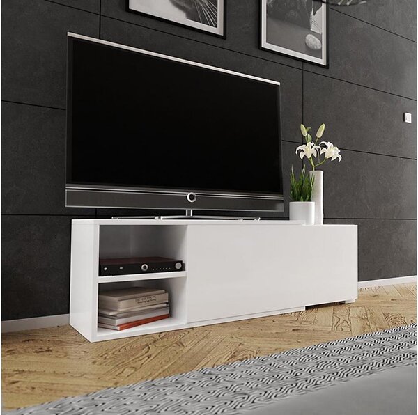 TV маса CLIF 40x180 см бял