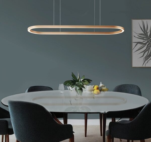 Azzardo AZ5056 - LED Димируем пендел ELENA LED/50W/230V 120 см златист