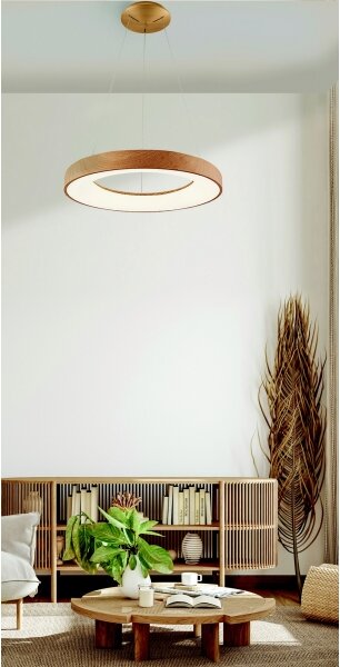 Azzardo AZ5010 - LED Димируем пендел SANTANA LED/50W/230V кафяв + д.у