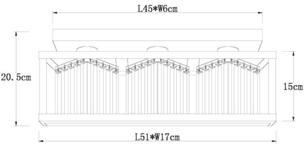 Globo 15697-3D - Полилей за повърхностен монтаж MATHILDE 3xE27/40W/230V