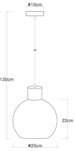 Globo 15656H - Пендел MOITAS 1xE27/40W/230V