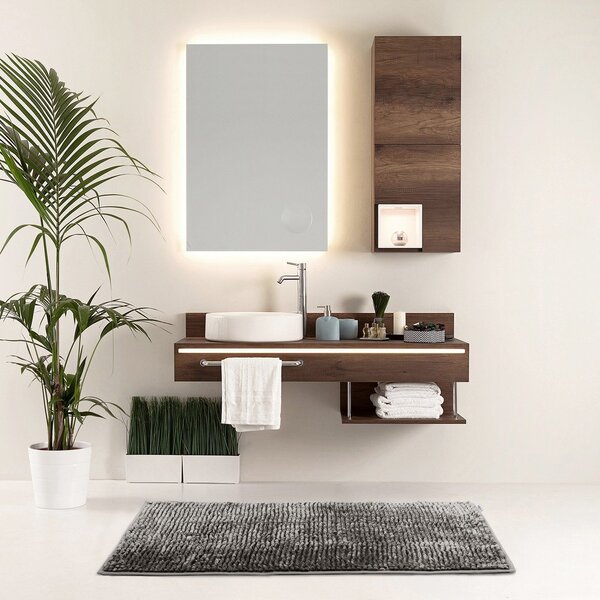 Тъмносиви килими за баня в комплект от 2 бр. WC 80x50 cm Bati – Restilo