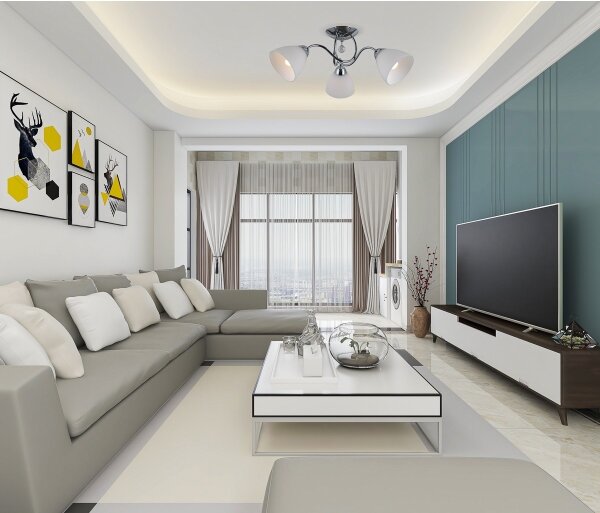 ITALUX PND-5643-5 - Полилей за повърхностен монтаж LUGANO 5xE27/40W/230V