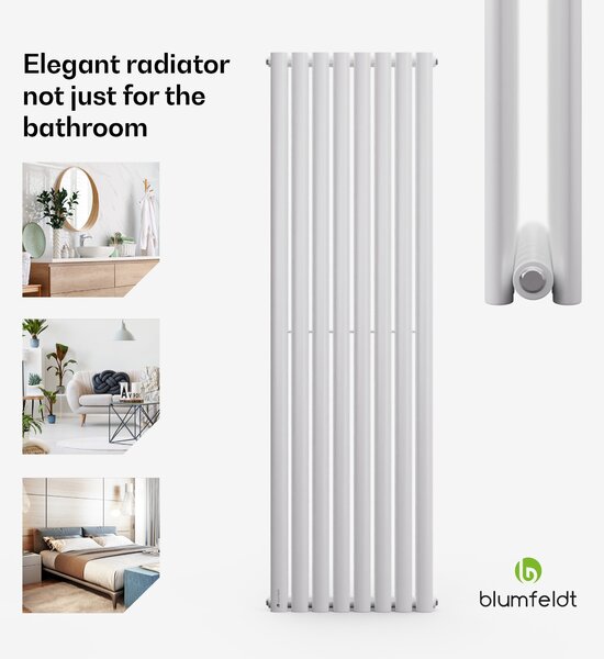 Blumfeldt Tallheo, 47 x 160, радиатор, радиатор за баня, тръбен радиатор, 1472 W, топла вода, 1/2