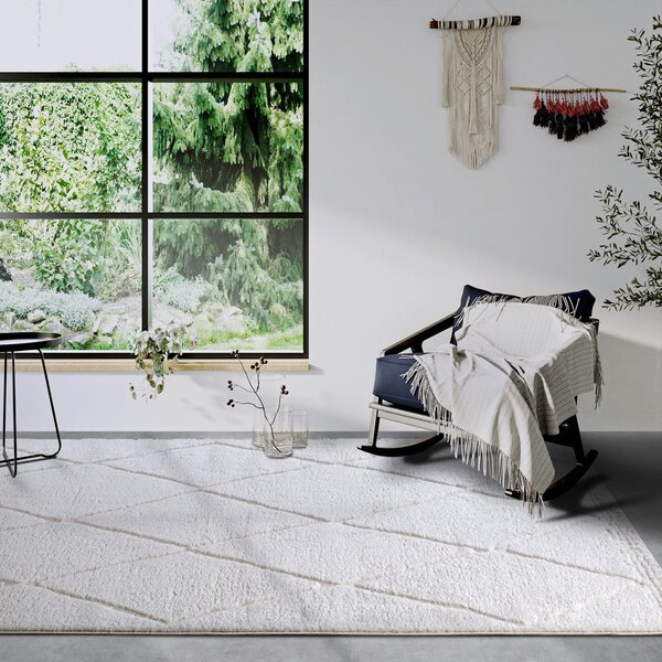 Кремав килим 80x120 cm Perrotin Cream White – Elle Decoration